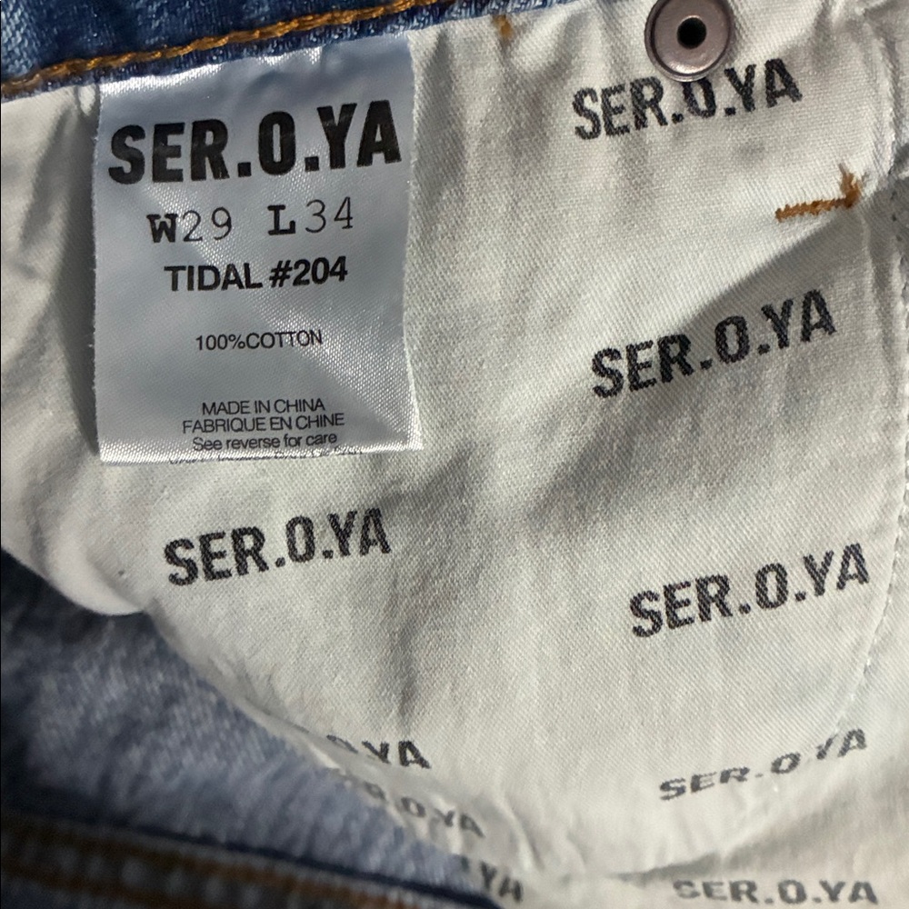 SER.O.YA Wide Leg Flare Jeans | Light Wash Distressed Ripped Trendy Revolve 29/8 - Picture 8 of 11